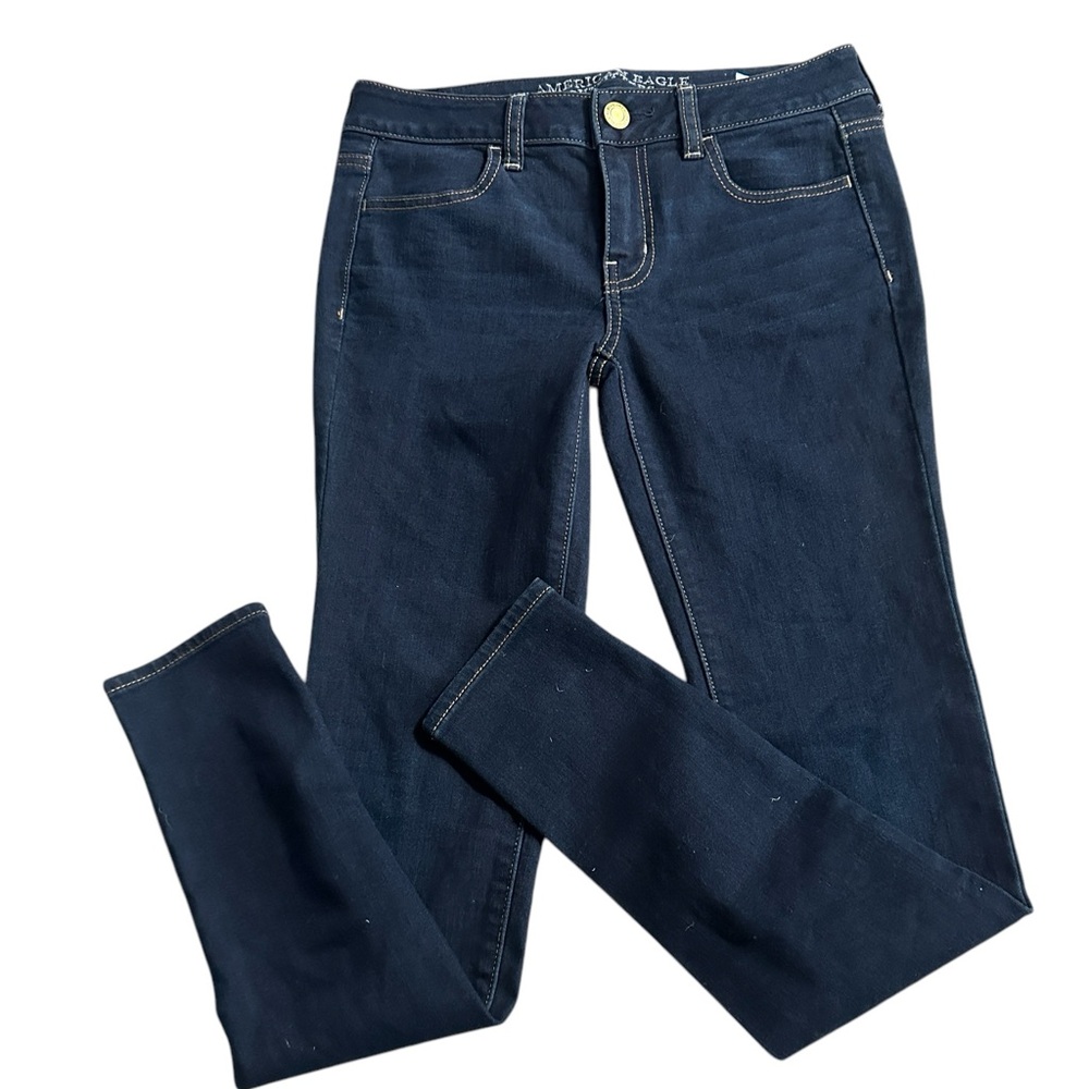 Womens American Eagle Dark Skinny Jeans‎ Jeggings size 2